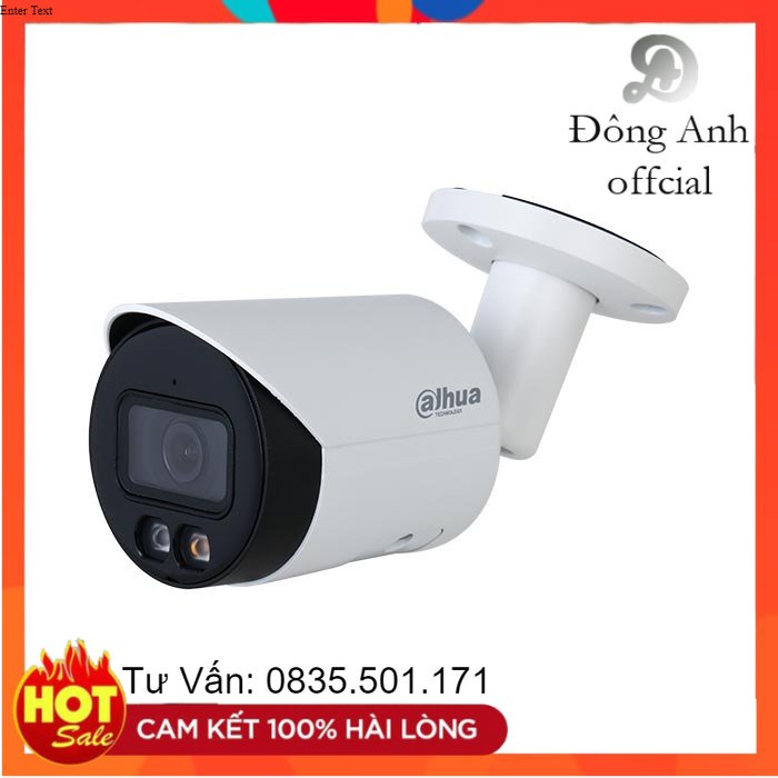 Camera IP hồng ngoại Full Color 2.0 Megapixel DAHUA DH-IPC-HFW2249S-S-IL Có Màu Ban Đêm, Mic Thu Âm, Chính Hãng BH 2 Năm