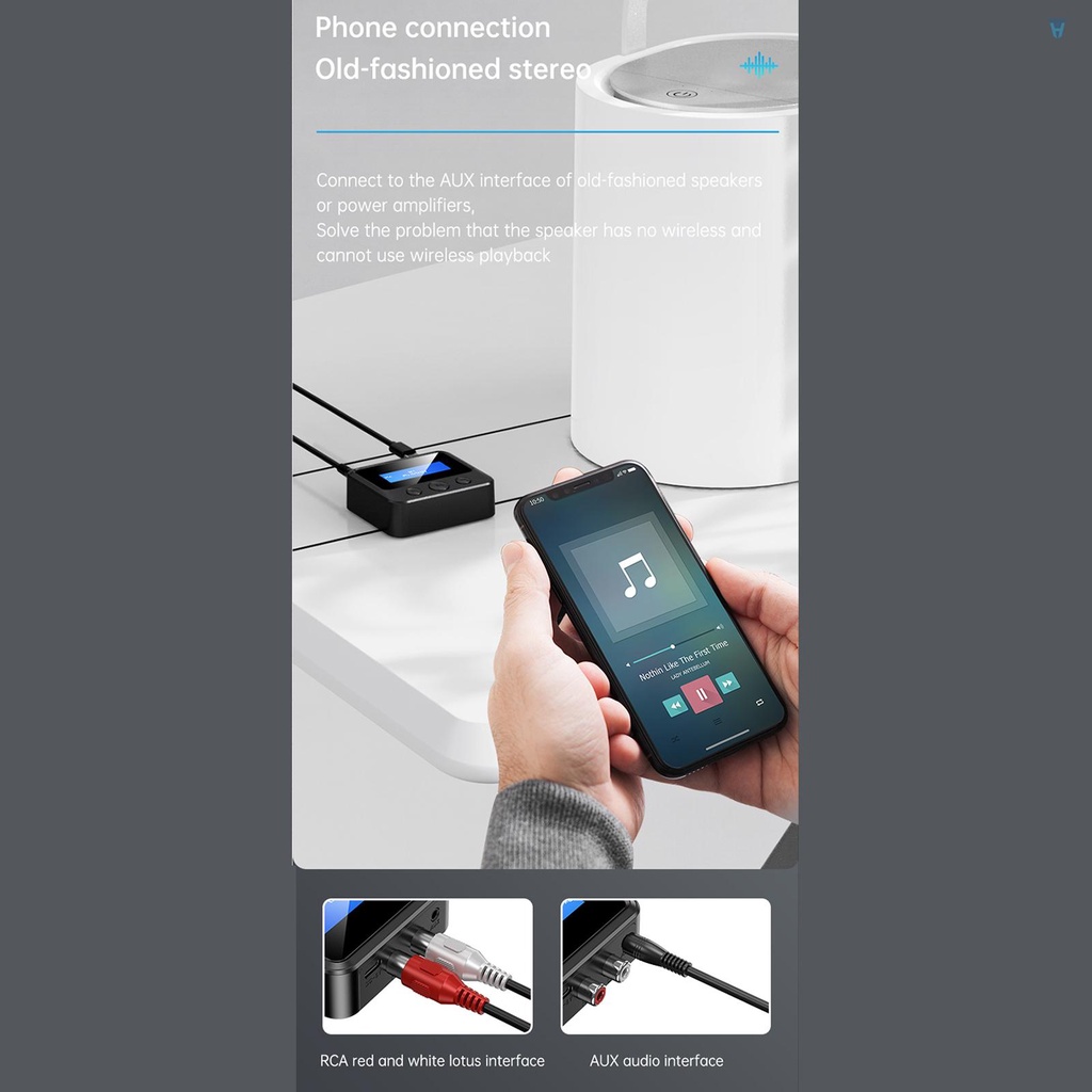 Thiết Bị Truyền Nhận Tín Hiệu Âm Thanh C39S BT 5.0 Màn Hình LCD Giắc Cắm 3.5MM AUX Stereo MP3 Không Dây Cho Xe Hơi / TV