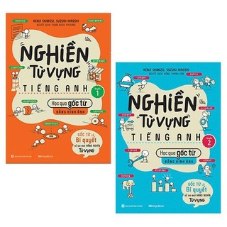 Sách bộ 2 sách nghiền từ vựng tiếng anh - học qua gốc từ bằng hình ảnh -gốc từ là bí quyết để ghi nhớ hàng nghìn từ vựng