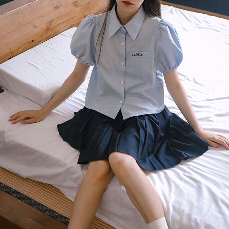 Áo Sơ Mi Ngắn Tay Phồng Thời Trang Mùa Hè Nhật Bản Mới Dành Cho Nữ