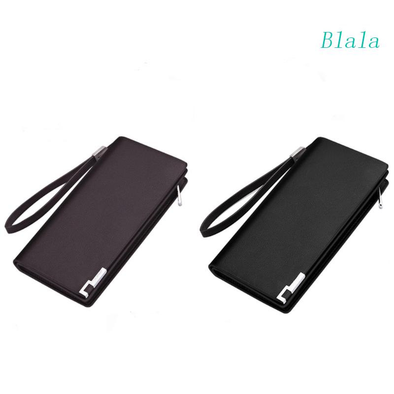 Ví Da PU Dài Gập Đôi Phong Cách Vintage Cho Nam