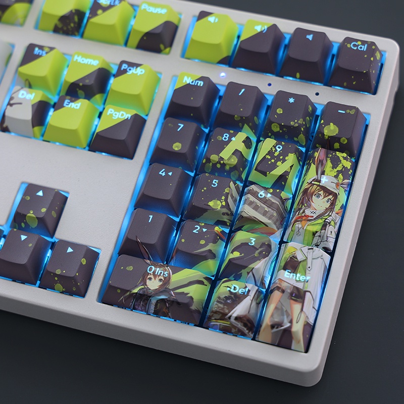 Amiya Keycaps Cherry Profile Arknights Anime PBT Dye Sub Bàn Phím Cơ Keycap
