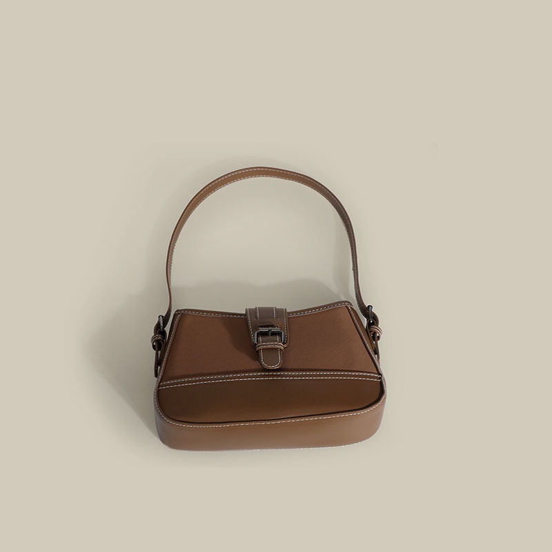 Ielgy Túi Xách Tay Nhám Màu Nâu Khí Chất Dễ Phối Đồ Cho Nữ