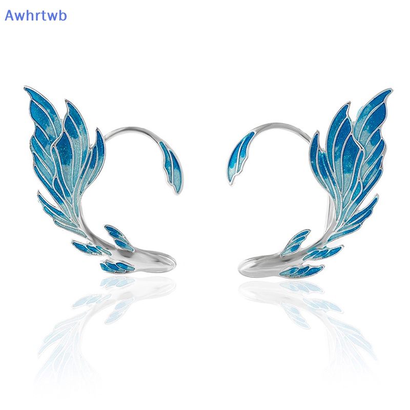 Khuyên Kẹp Vành Tai Hình Đuôi Cá Màu Gradient Thời Trang Cho Nữ Mới