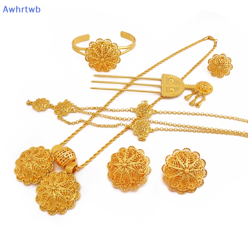 Bộ Trang Sức Màu Vàng Đồng Phong Cách Châu Phi Thời Trang Dành Cho Nữ Mới