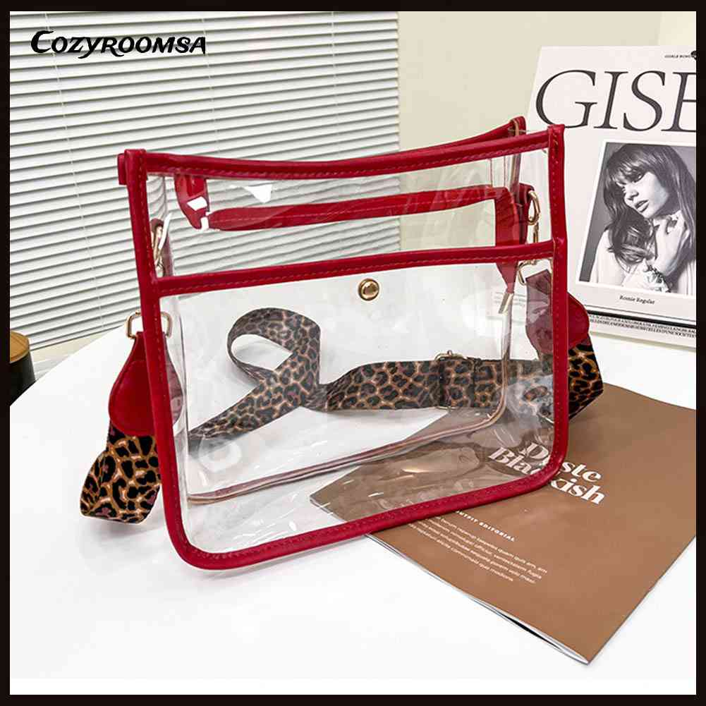 Túi Đeo Chéo Bằng PVC Trong Suốt Phong Cách Thể Thao Thời Trang