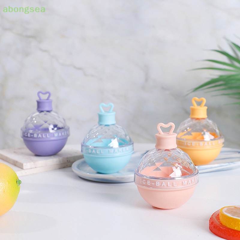 Abongsea Khay Silicon Cấp Thực Phẩm Làm Đá Hình Tròn Nhiều Màu Sắc