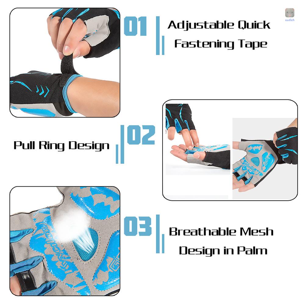 Găng Tay Thể Thao Nửa Ngón Chống Trượt Thoáng Khí