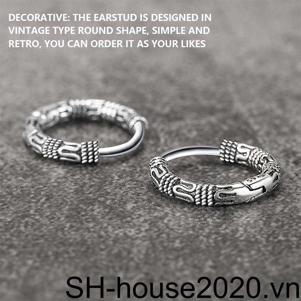 1 Đôi Bông Tai Tròn Bằng Đồng Thau Thời Trang Dự Tiệc Cho Nữ