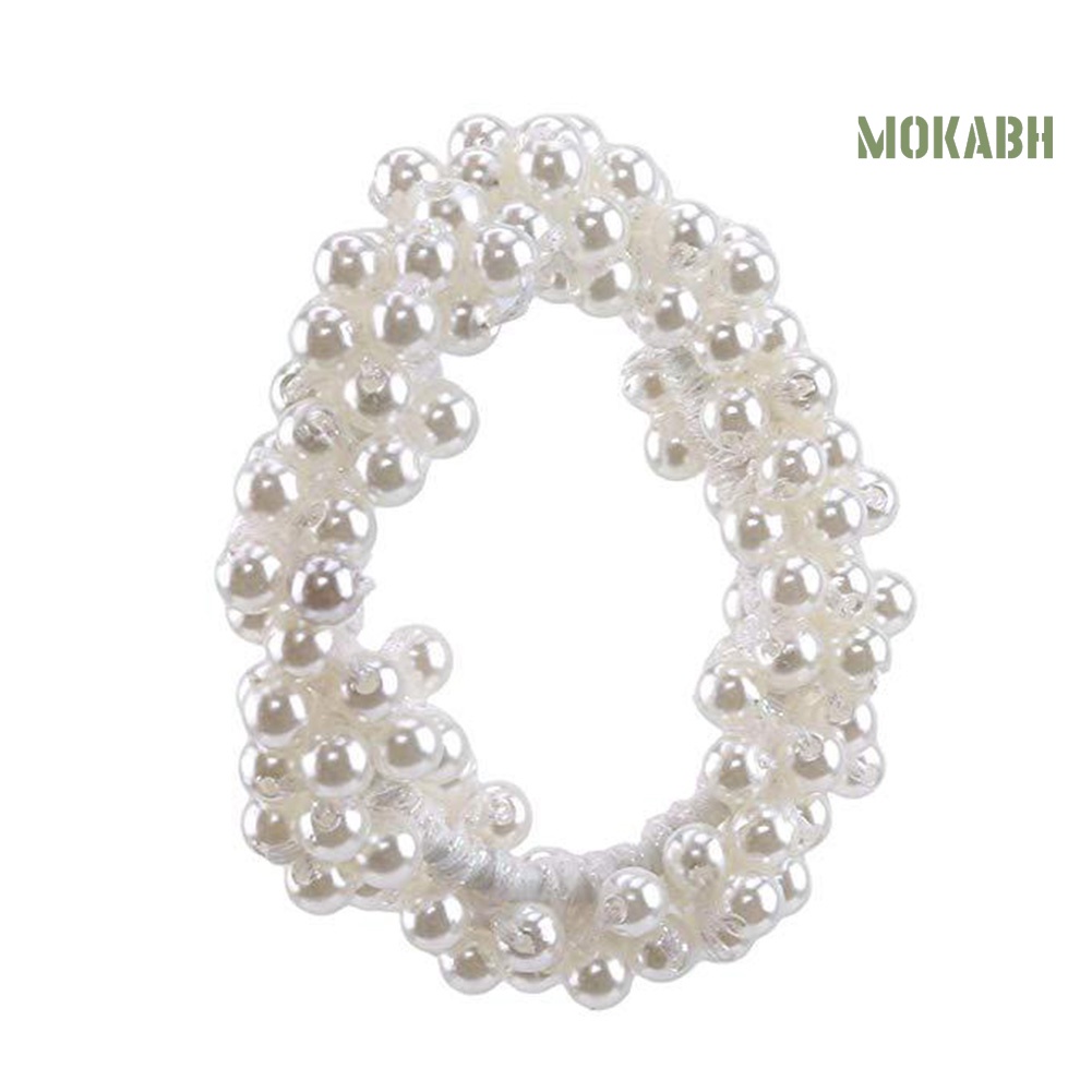 Dây Cột Tóc Co Giãn Đính Ngọc Trai Giả Thời Trang Cho Nữ