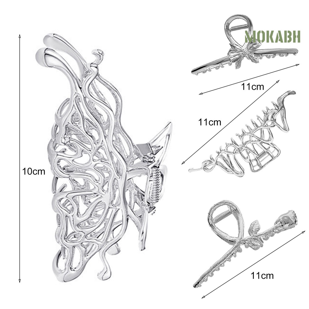 Kẹp Tóc Hình Nơ Màu Trơn Không Đồng Đều Chống Trượt Dành Cho Nữ Sinh