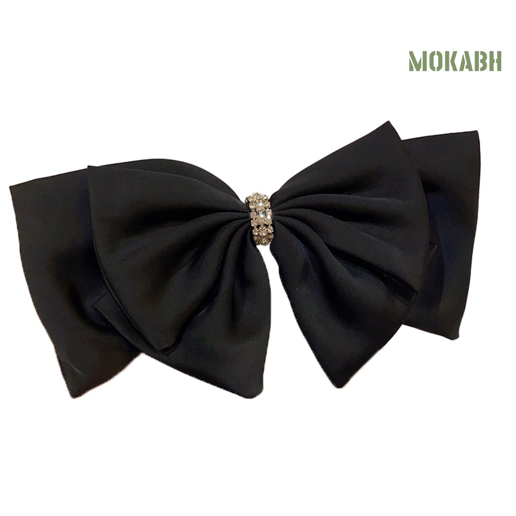 Kẹp Tóc Hình Nơ Hai Lớp Đính Đá Lấp Lánh Chống Trượt