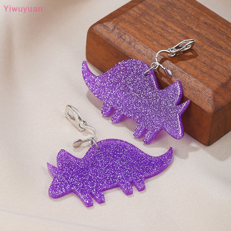 1 Cặp Bông Tai Hình Khủng Long Bằng Acrylic Dễ Thương Cho Bé