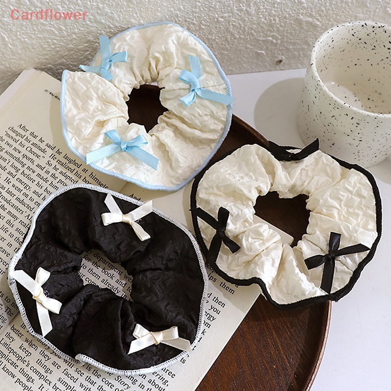 < Cardflower > Dây Buộc Tóc Chất Liệu Da Độ Co Giãn Cao Thời Trang Hàn Quốc