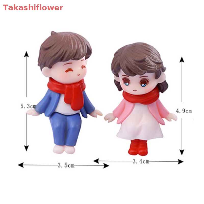 Set 2 Mô Hình Cặp Đôi Khăn Choàng Mini Trang Trí Tiểu Cảnh / Xe Hơi / Bàn Làm Việc