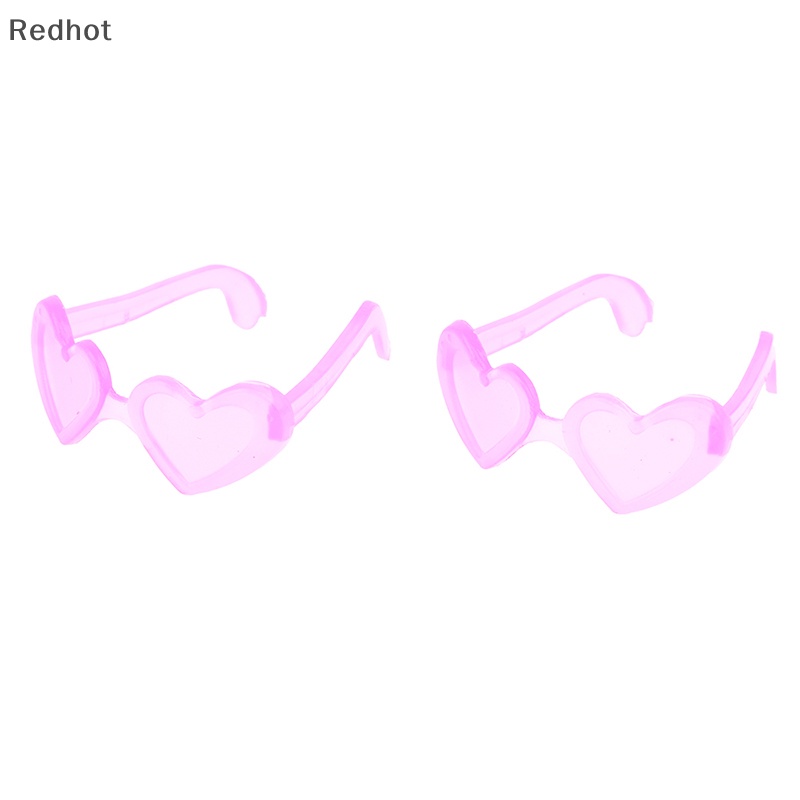 10 Mắt Kính Nhựa Mini Hình Trái Tim Cho Búp Bê Tỉ Lệ 1 / 6