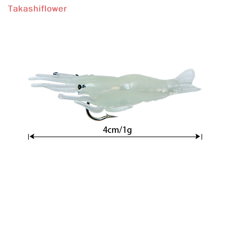 Set 10 Mồi Câu Cá Giả Hình Con Tôm Mềm Mại Kèm Móc Câu Tiện Lợi