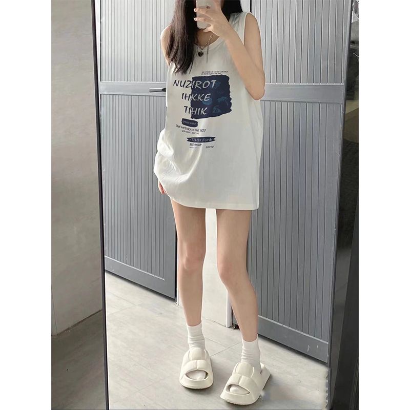 Cozok Áo Không Tay Dáng Rộng Dài Vừa Thời Trang Hàn Quốc Gợi Cảm