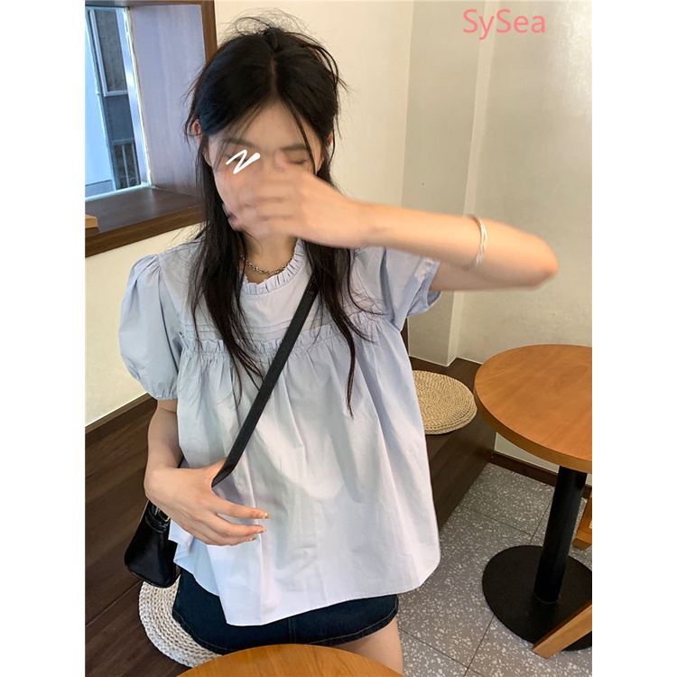 Áo Kiểu Tay Phồng Cổ Búp Bê Thời Trang Mùa Hè Cho Nữ