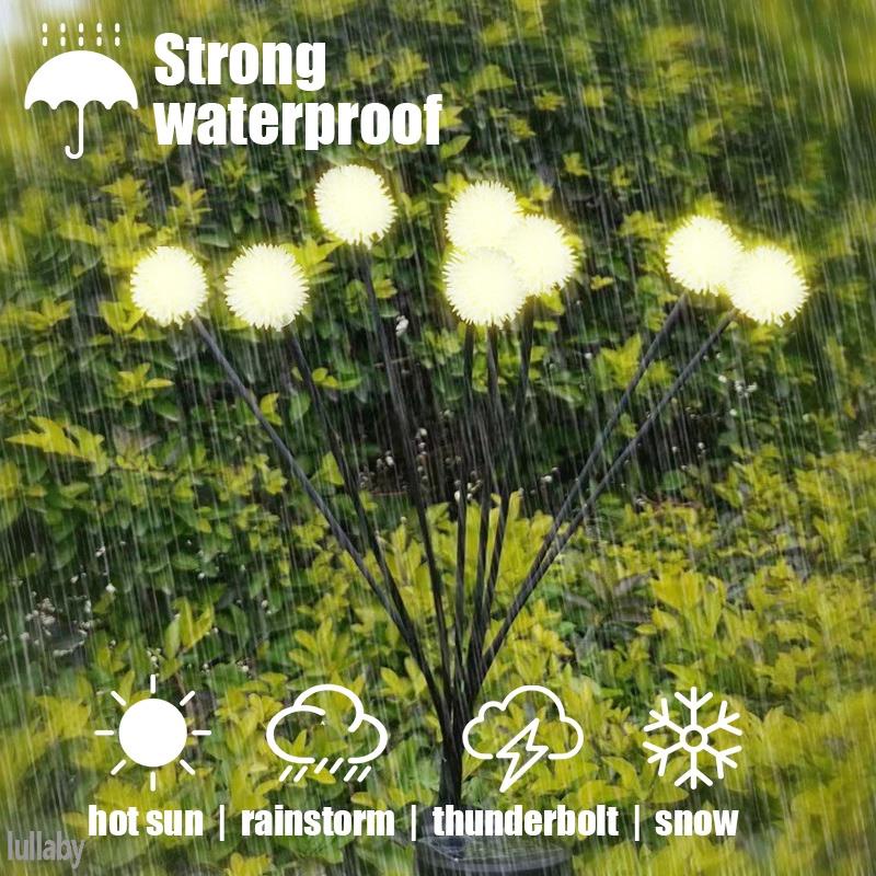 Đèn LED 6 / 8 Bóng Hình Hoa Bồ Công Anh Chống Nước Trang Trí Sân Vườn