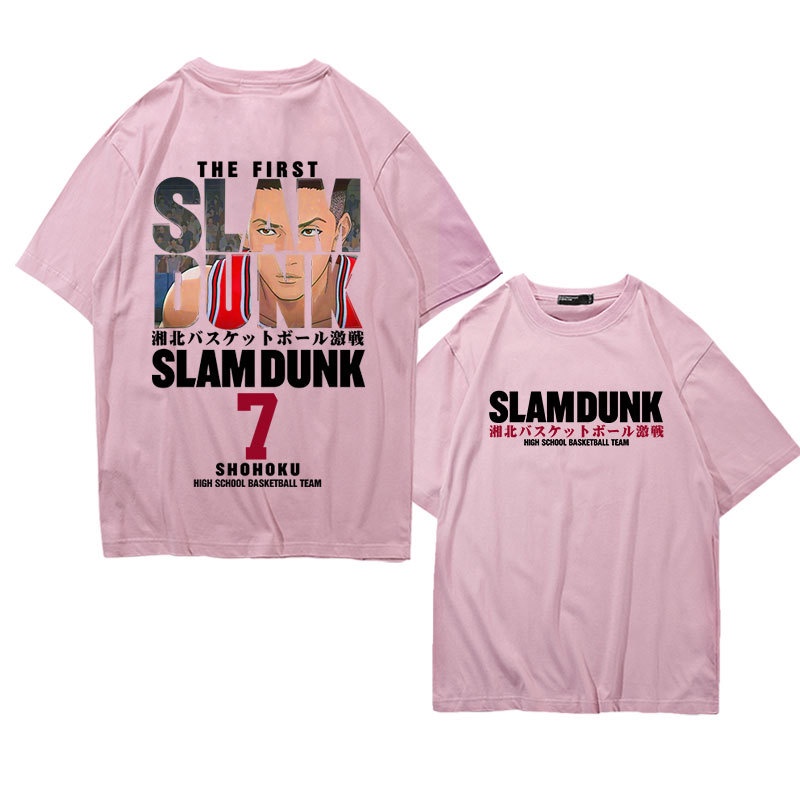 Áo thun ngắn tay 230g cotton chữ Slam Dunk Miyagi Ryota vải dày dặn
