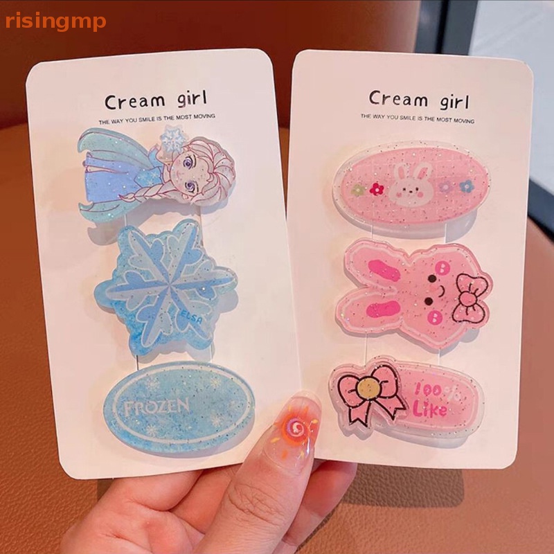 Set 3 Kẹp Tóc Hoạt Hình Xinh Xắn Cho Bé Gái