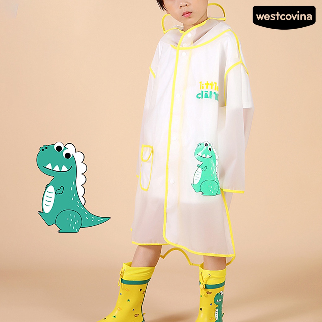 [COD]☁Áo Mưa Co Giãn Trong Suốt Chống Thấm Nước Có Mũ Trùm Tiện Dụng Cho Bé