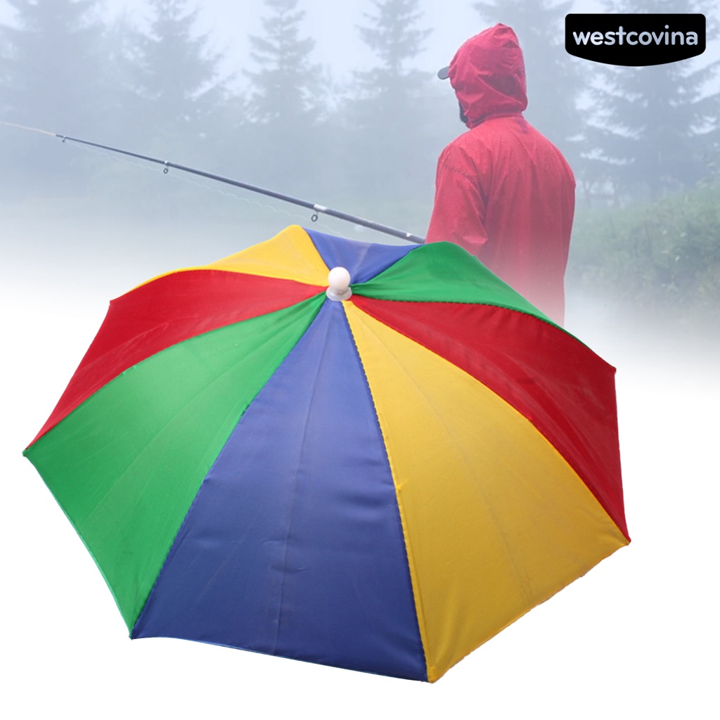 [COD]☁Mũ Dù Rộng Vành Bằng Nylon Chống Nước Màu Sáng