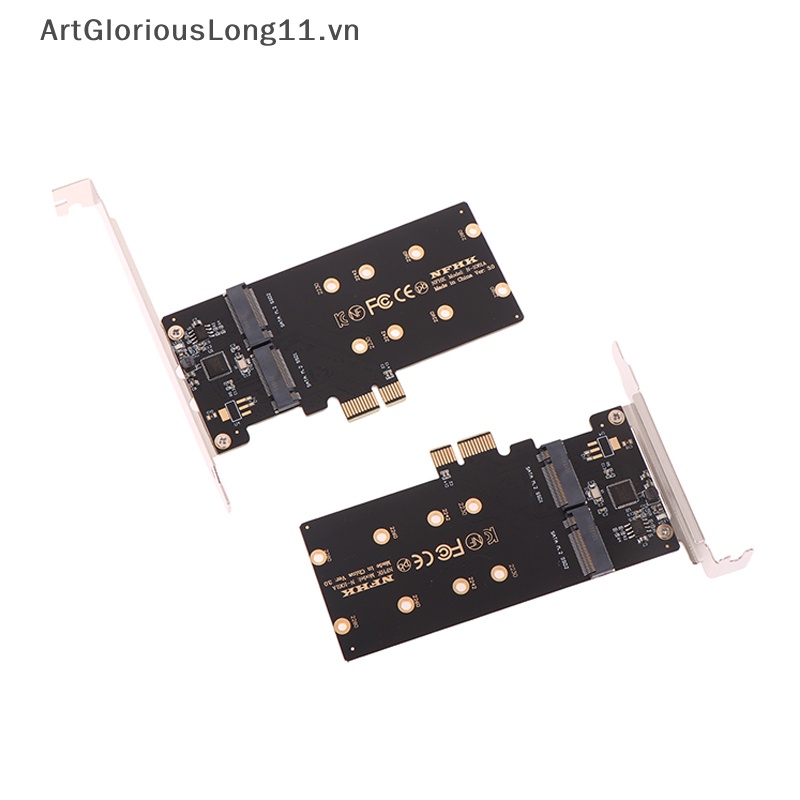 Card Chuyển Đổi chip Pci-E x1 Sang 2 Cổng SATA M.2 NGFF SSD Assm1061