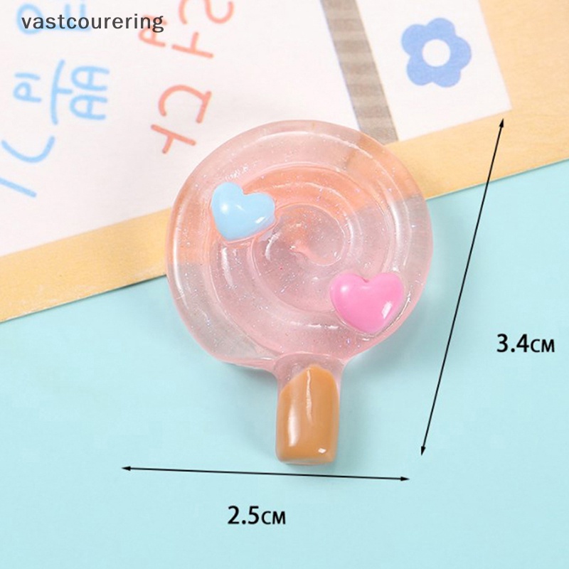 Bộ 5 Kẹo Mút Trong Suốt Bằng Nhựa Resin Dùng Trang Trí Sổ Tay DIY