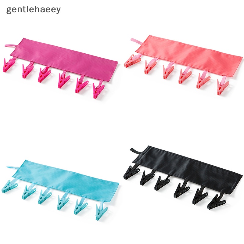 Móc Treo Vớ 6 Kẹp Phơi Khô Đồ Dùng Tiện Dụng Mang Theo Du Lịch