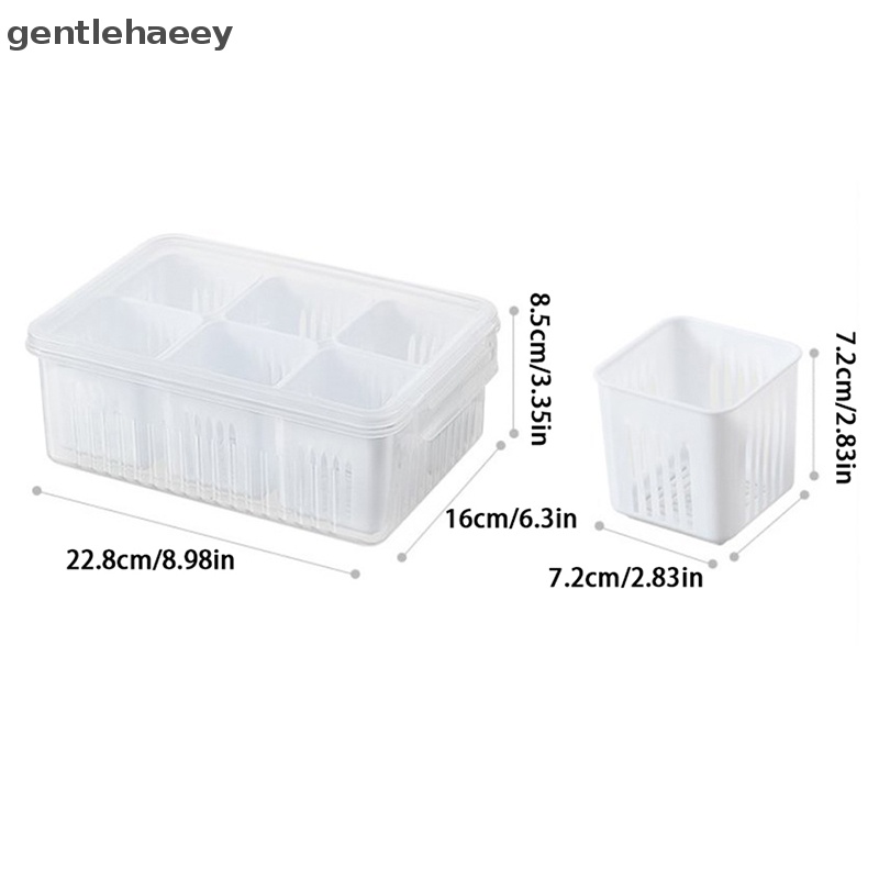 Hộp Đựng Thực Phẩm 6 Ngăn Dùng Cho Tủ Lạnh