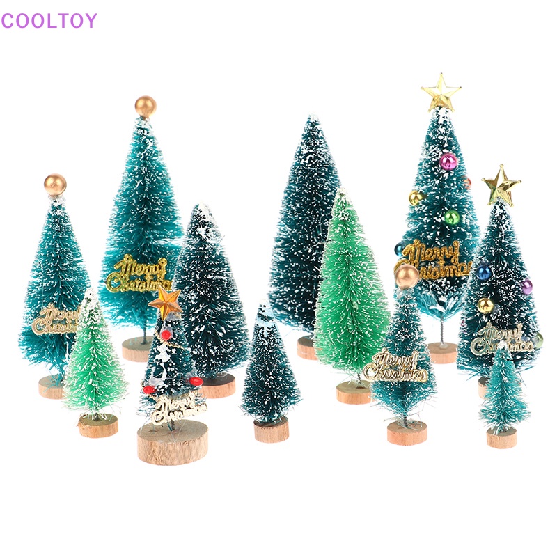 Set 4 Mô Hình Cây Thông Giáng Sinh Mini Tỉ Lệ 1: 12 Dùng Để Trang Trí Nhà Búp Bê