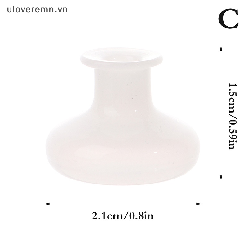 1 Bình Hoa Bằng Thủy Tinh Màu Trắng Tỷ Lệ 1: 12 Dùng Trang Trí Nhà Búp Bê