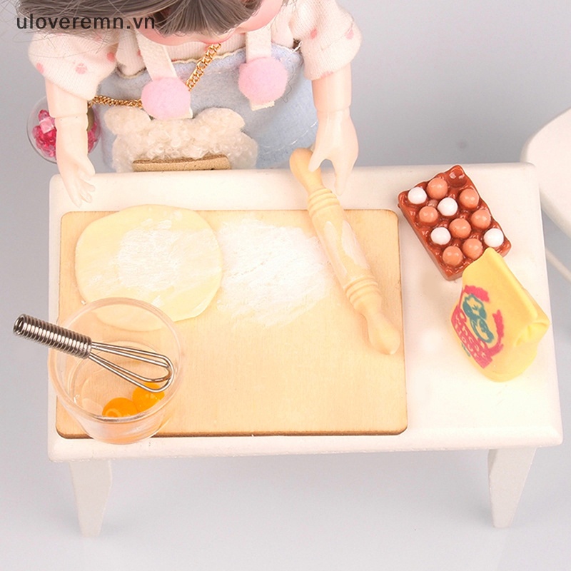 1 Bộ Dụng Cụ Đánh Trứng Trang Trí Nhà Búp Bê Tỉ Lệ 1: 12