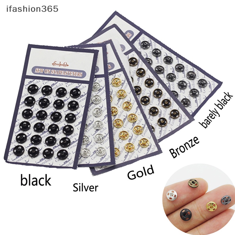 Set 24 Nút Cài Mini Cho Quần Áo Búp Bê Tỉ Lệ 1 / 6 DIY