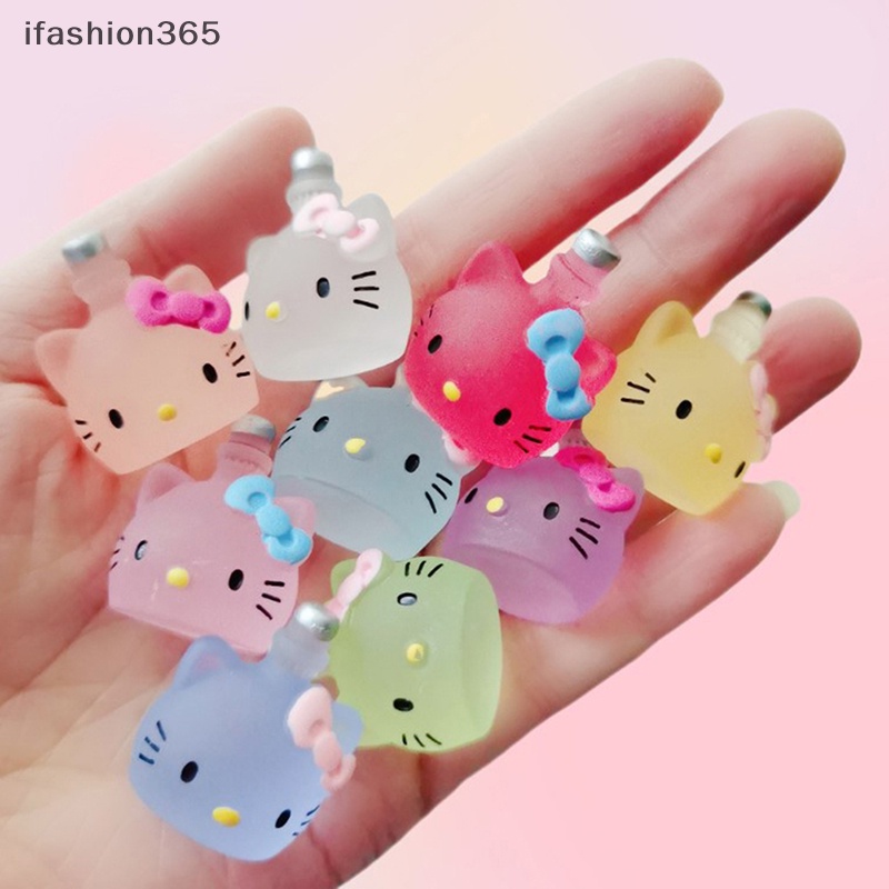 Đồ trang trí Mèo Đeo Nơ / Chai Nước Dạ Quang Thu Nhỏ Dùng Trang Trí Tiểu Cảnh ifashion365