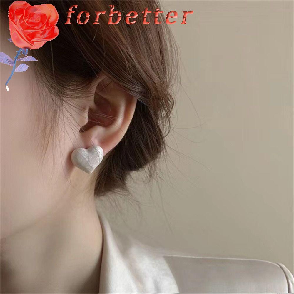 Khuyên Tai Y2K Hình Trái Tim Đơn Giản Thanh Lịch Phong Cách Hàn Quốc