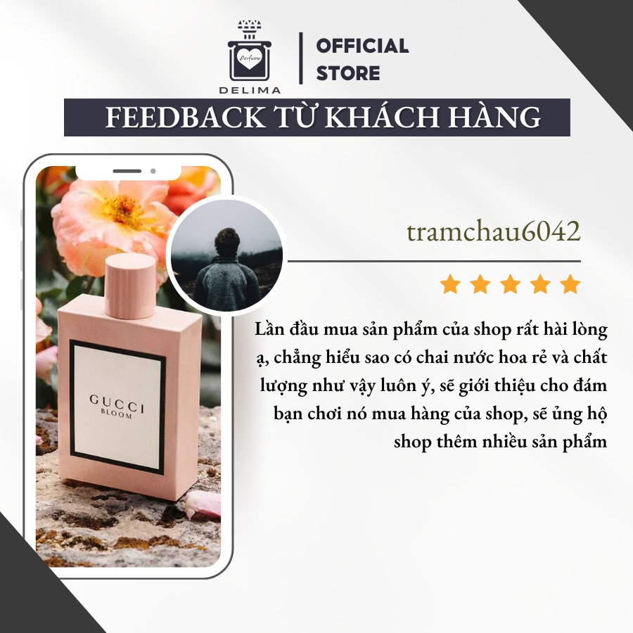 Nước hoa nữ GUCCI BLOOM Gocce Di Fiori chiết 10ml chính hãng - Delimaperfume