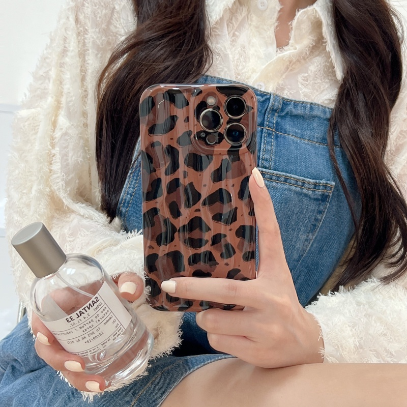 Ốp Điện Thoại Mềm Họa Tiết Da Báo Chống Sốc Chống Rơi Cho iPhone 14 13 12 11 Pro Max 14 Plus