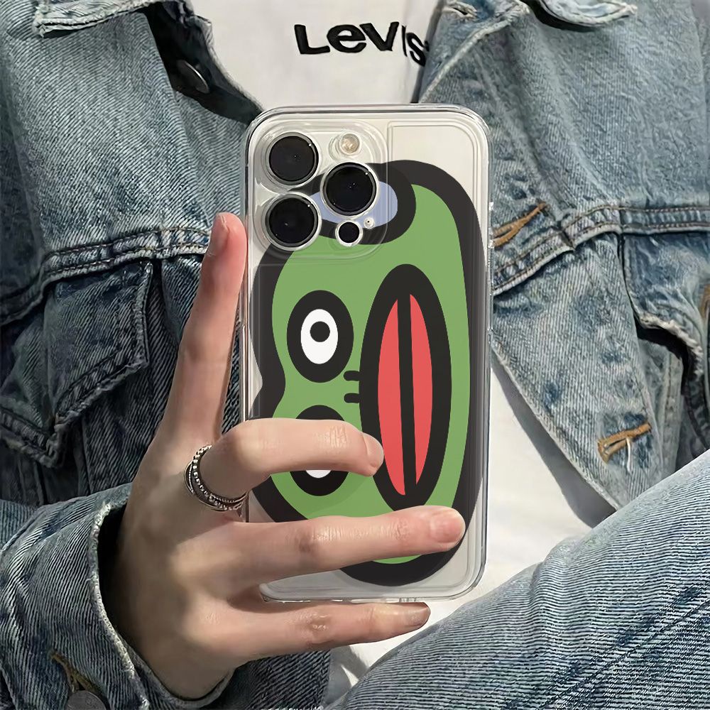 ✅Ốp Điện Thoại Dẻo Hình Chú Ếch Môi Đỏ Dễ Thương Chống Sốc Cho Iphone 6In 78 13 plusiPhone12 14pro 11 max