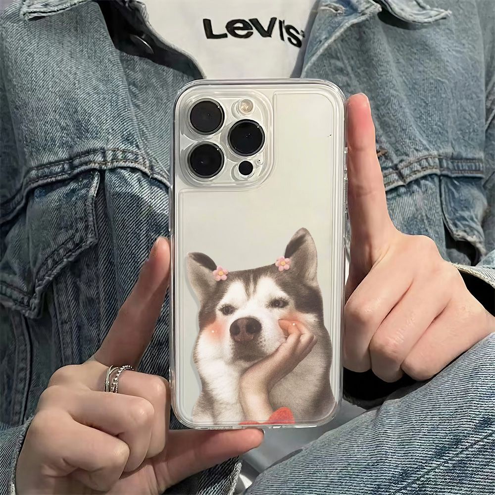 ✅Ốp Điện Thoại Mềm Chống Sốc In Hình Cún 6In LDAK Cho Apple Iphone 7811 plus 14Pro 1213 max