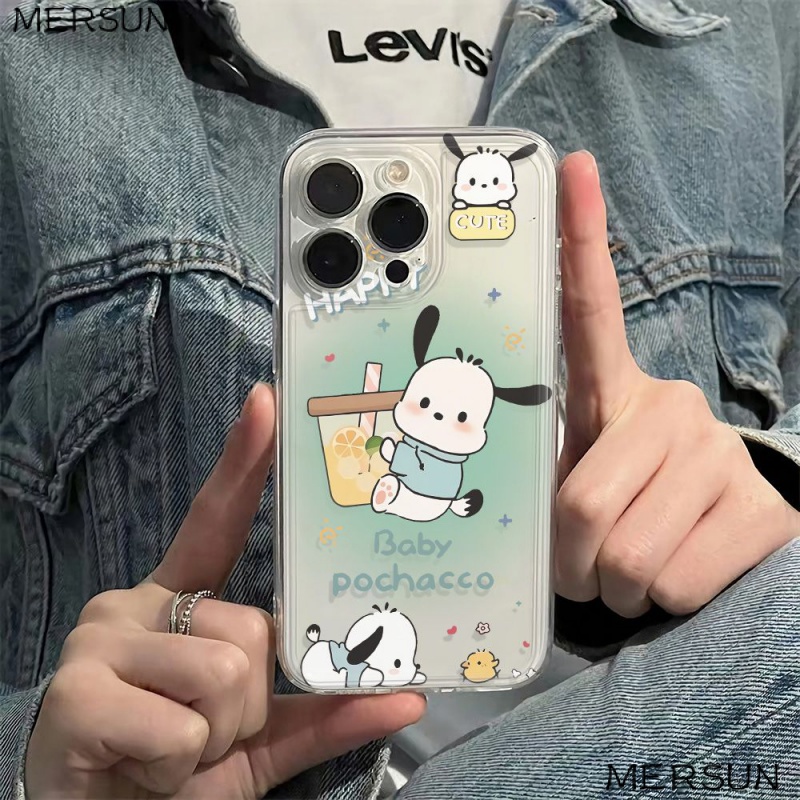 ✅Ốp Điện Thoại Mềm Chống Sốc Hình Cún Pacha 6In Đơn Giản Cho Apple maxiPhone12 1311 plus14pro78 2Z7C