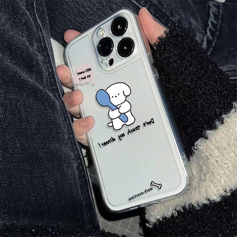 ✅Ốp Điện Thoại Mềm Chống Sốc Họa Tiết Chú Cún Nhỏ Dễ Thương Cho Iphone 14pro 12786 13 plus 11