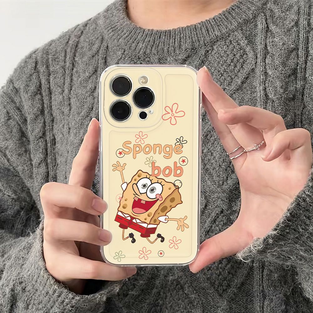 ✅Ốp Điện Thoại Dẻo Họa Tiết Hoạt Hình SpongeBob Dễ Thương Chống Sốc Cho Iphone1213max Style 14proplus Apple 6In 11 78 EG8J