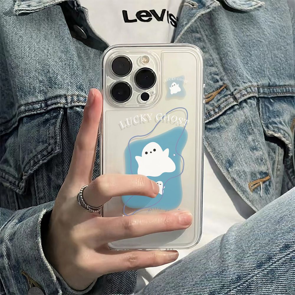 ✅Ốp Điện Thoại Mềm Chống Sốc Hình Ma Nhỏ Cho Iphone 14pro1113 6Iniphone12Plus 78 max VNV4