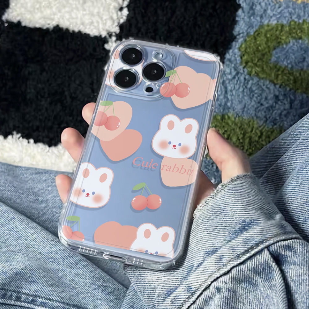 ✅Ốp Điện Thoại Mềm Chống Sốc In Hình Gấu Hồng Cho Iphone 11plus 14pro 12 136 78