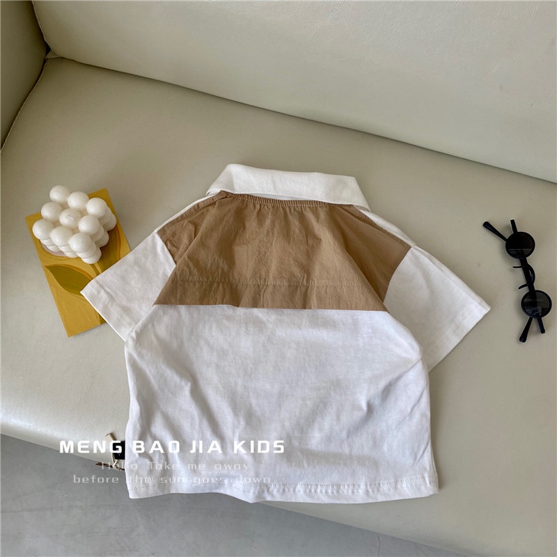 Áo thun Polo ngắn tay cotton cho bé