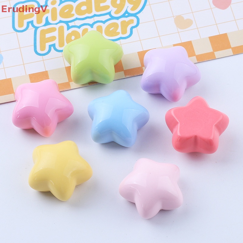 [ErudingV] Set 10 Kẹp Tóc Resin Hình Ngôi Sao / Trái Tim Dễ Thương Bằng Nhựa Resin Tự Làm Thủ Công Mỹ Nghệ Trang Sức [Mới]