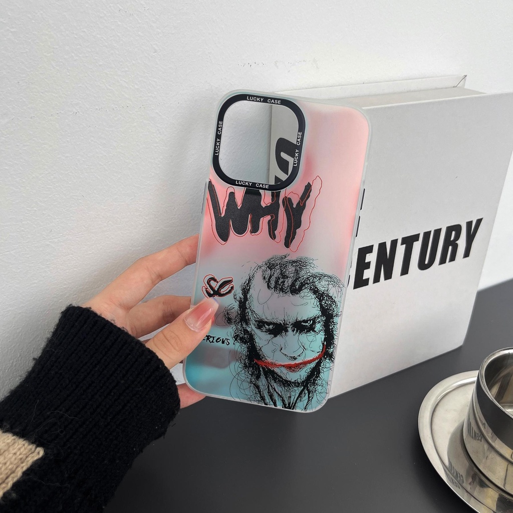 Ốp Điện Thoại TPU Mềm Trong Suốt Hai Mặt Chống Rơi Họa Tiết Nhãn Hiệu Chú Hề Cho iPhone 14 13 12 11 Pro Max